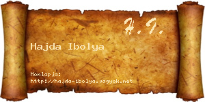 Hajda Ibolya névjegykártya